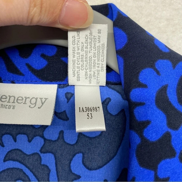 Zenergy Chico's Jacket Blue 1 / Small Printed Ombre - Picture 3 of 5